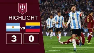 Argentina 3 vs Venezuela 0 🔥 | Match Highlight & Messi Goal | South American Qualifiers