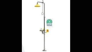 DUCHA DE EMERGENCIA CON LAVA OJOS MARCA SAFE WORKER MODELO BTF 11