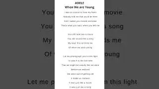 ADELE -When We are Young #lyric #laguviral #lyricssong #lyricvideo #liriklaguindonesia #song