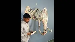 Creative DIY Wall Decor | Elephant Head & Butterfly Shelf Art