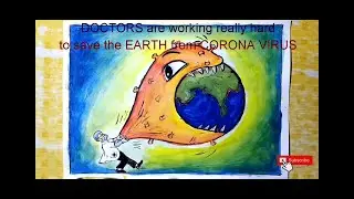 poster on corona/ poster making/ easy poster