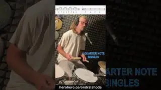 ONDRUMS n19: Beginner drumlesson DOUBLES, RIGHT HAND LEAD
