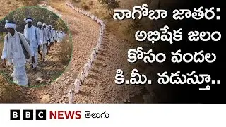 Nagoba Jatara: అభిషేక జలం కోసం కొండకోనలు, వాగు వంకలు దాటుతూ గోదావరి వరకూ గోండుల పాదయాత్ర BBC Telugu