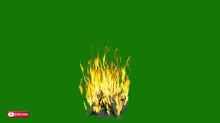 Animate Fire in a Round Shape on Wood with Green Screen | No Copyright ||