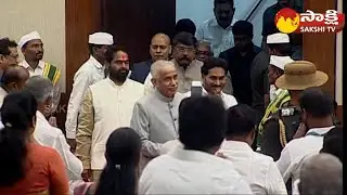 CM Jagan & AP Governor Abdul Nazeer Assembly Entry | AP Assembly Sessions 2024 | @SakshiTV