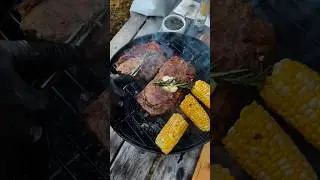 Wood-Fire Steak &mdash; That Sizzle You Can Almost🔥 Taste#woodfirecooking#grilling #bbq#bbqshorts #cokking