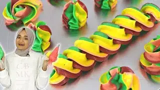 Use this TRICK for easy RAINBOW FROSTING! So satisfying!