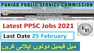PPSC Jobs 2021 Advertisement 03 2021 | PPSC Latest Jobs 2021 | PPSC Advertisement 02 2021| EduPublic