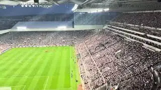 LFC Fans - Liverpool v Newcastle - Celebrating Gravenberch goal - St James Park