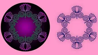 Circular border design using twirl tool in CorelDRAW | Coreldraw tutorial | Graphic design