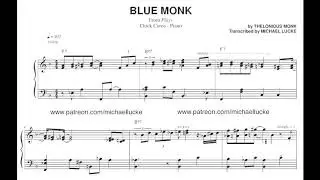 Chick Corea - Blue Monk (Solo Piano) - Transcription