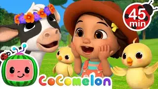 Cute Baby Animals with Nina! 🐄 Old MacDonald, Baby Animal Dance + More CoComelon Nursery Rhymes