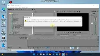 An error occurred while loading the project file VEGAS Pro veg file