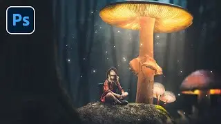 Big Glowing Mushroom l Photoshop Manipulation Tutorial