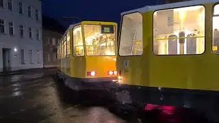 Tatra T6A2 / B6A2 beim Rangieren im Betriebshof K&ouml;penick am 15.11.2025