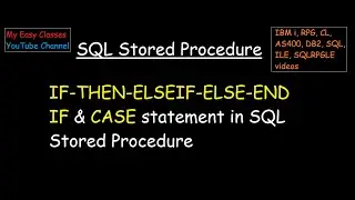 SQL Stored Procedure in IBM i DB2 AS400 - Conditional statement (CASE, IF THEN ELSEIF ELSE ENDIF)