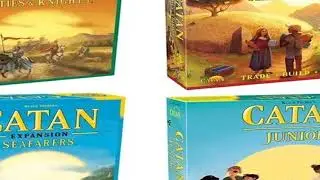 CATAN Board Game | Base Game + Seafarers + Cities & Knights+Junior+Family edition | 3-4 Players | 60