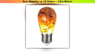 Himalayan Glow Salt Lamp 1pcs LED Light Bulbs 60-Watt Equivalent Warm Amber Glow Lighting