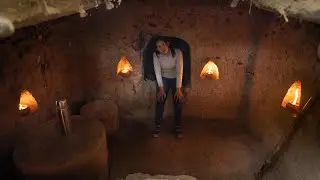 How I Built The Most Creative Underground Shelter Home In The Wood, Girl Solo Off Grid Bushcrafts