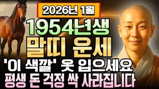 1954년생 갑오년생 2026년 병오년 1월 말띠 72세 운세 천운 받는다! 돈벼락 맞고 금전 몰려오는 신년, 말띠 억대 재산 향한 재물 DNA 여기 다 있습니다.