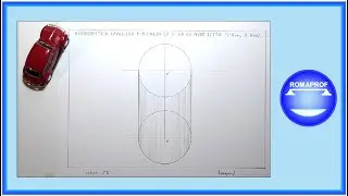 ASSONOMETRIA CAVALIERA PLANOMETRICA DI UN CILINDRO RETTO - (833)