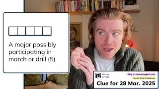 Minute Cryptic Clue 276: A major possibly participating in march or drill (5)