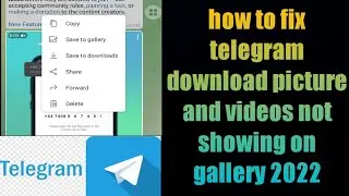how to fix telegram download picture and videos not showing on gallery 2022
