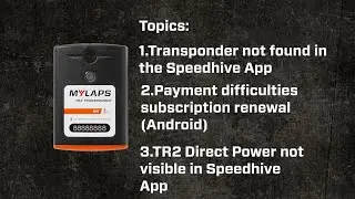 How to connect your MYLAPS TR2 Transponder to the Speedhive app