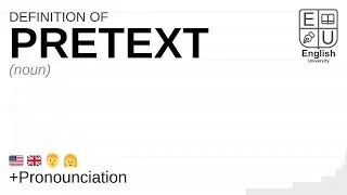 PRETEXT meaning, definition & pronunciation | What is PRETEXT? | How to say PRETEXT