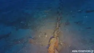 inspection with ROV Super Achille chains and anchors, video sample.