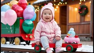 Toy Train Christmas to New Year Ride | Fun Holiday Song for Toddlers & Preschoolers