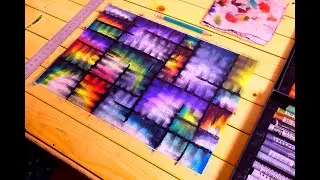 Colorful Modern Abstract Painting In Oil Pastel | Caran D'ache Neopastel | Cloth Technique