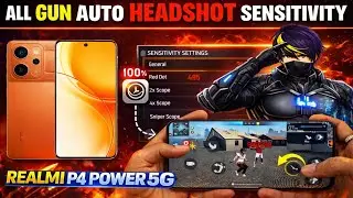 ALL GUN AUTO HEADSHOT 😱 | Realme P4 Power 5G Best Sensitivity 🔥