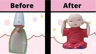 Buddha making with a old bottle | Diy buddha | Sherlin prabha.