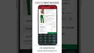 How to create Rent Invoice in Mobile App with Bill Formats Templates Deposit Discount PerDay English