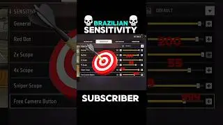 🔫 Brazilian Pro Headshot Sensitivity Settings in Free Fire 2025 🇧🇷🔥 | Auto Headshot Like a Legend!