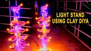 Diwali Diya Light Stand Making   Electric Diya Lights Stand For Home Decoration