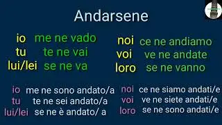 تعرف علي الفعل الضميري il verbo pronominale (andarsene)