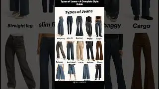 Types of Jeans &ndash; A Complete Style Guide #TypesOfJeans #DenimGuide #JeansStyle  #StraightLeg #SlimFit