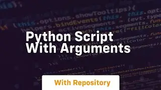 python script with arguments