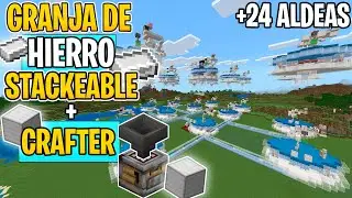 NUEVA GRANJA de HIERRO STACKEABLE Minecraft Bedrock 1.21