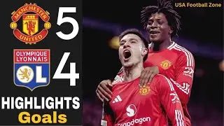 United vs Lyon Extended Highlights | Manu vs Lyon Highlights 5-4