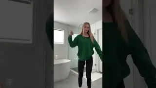 #preppy #forest #green #offshoulder #sweater #longsleeve #yoga #leggings #nike #socks #bathroom 2