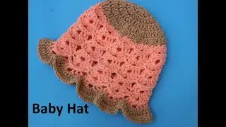 Crochet Baby Hat/ Handmade Baby Ruffles Hat Tutorial for 1 year size