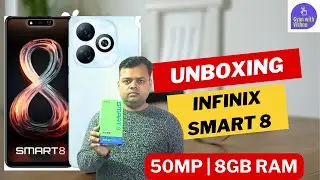 Infinix Smart 8 Unboxing & First Look ⚡ 90Hz Screen + 50MP Camera + 8GB RAM +64GB Storage Review ⚡️