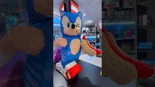 Giant LEGO Sonic Statue in Madrid