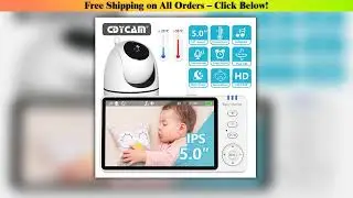 5.0 Inch Video Baby Monitor With Pan Tilt Camera Wireless Two Way Audio Night Vision Security