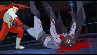 Omni-Man turns Darkwing into a human swatter&mdash;Invincible.
