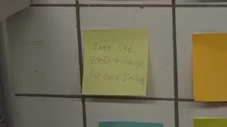 Artist displays feel-good messages on New York subway walls
