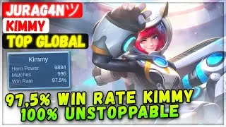 97,5% Win Rate Kimmy 100% Unstoppable [ Top Global Kimmy ] JURAG4Nツ - Mobile Legends Emblem & Build